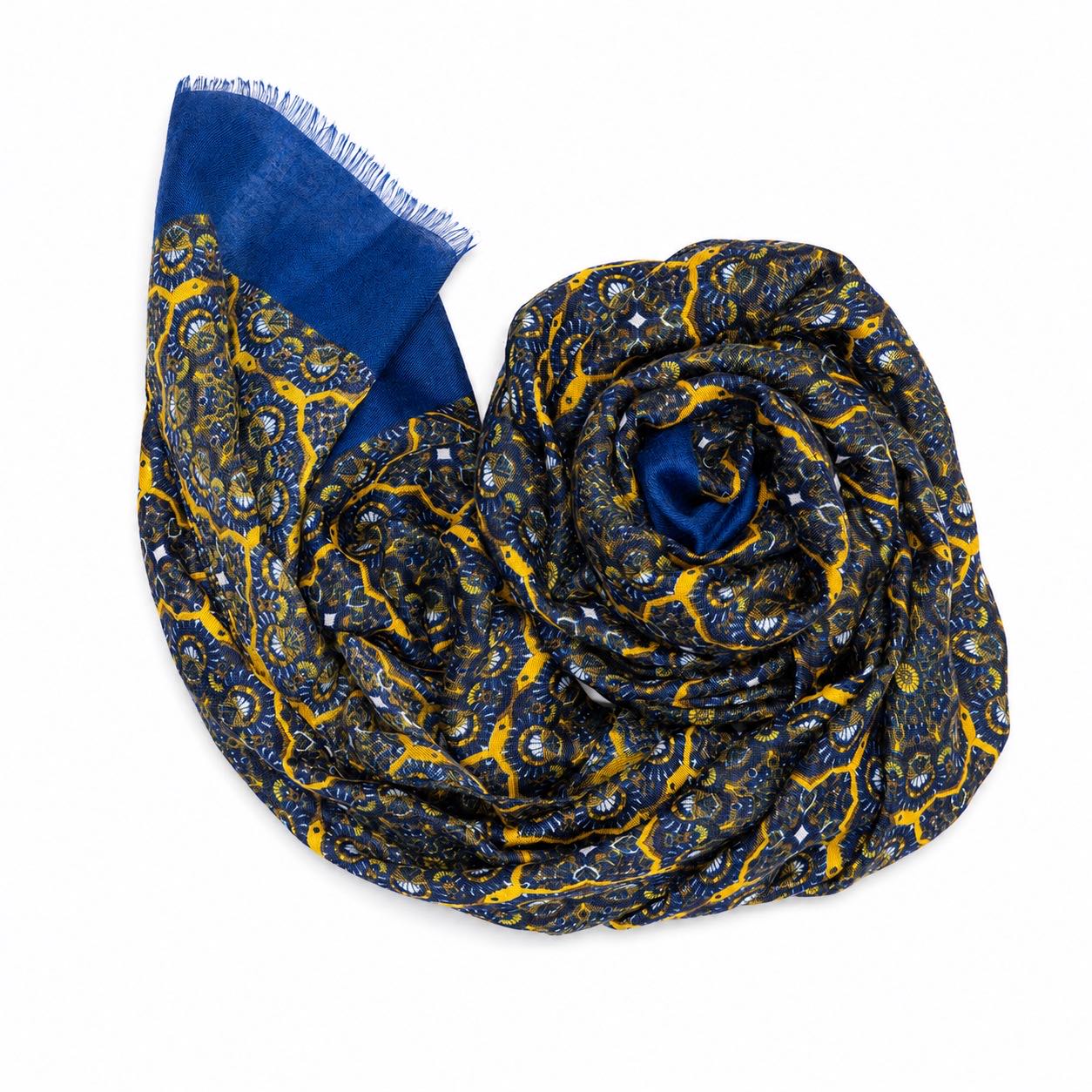 Bufanda Naviglio Azul Oro