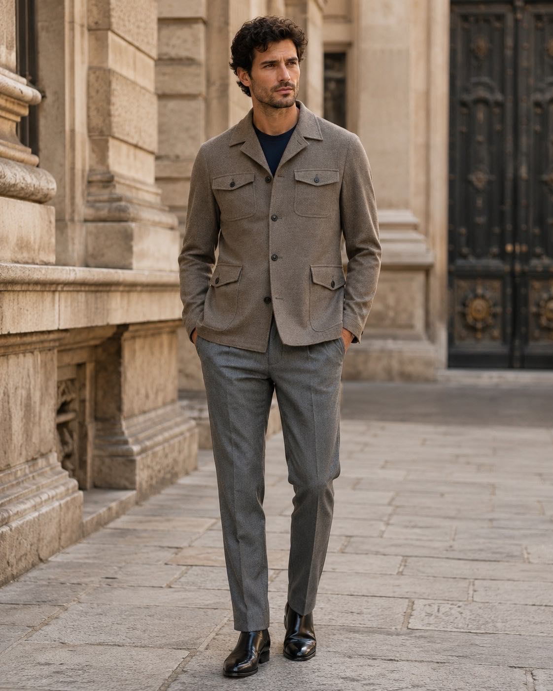 Sobrecamisa Brera Taupe