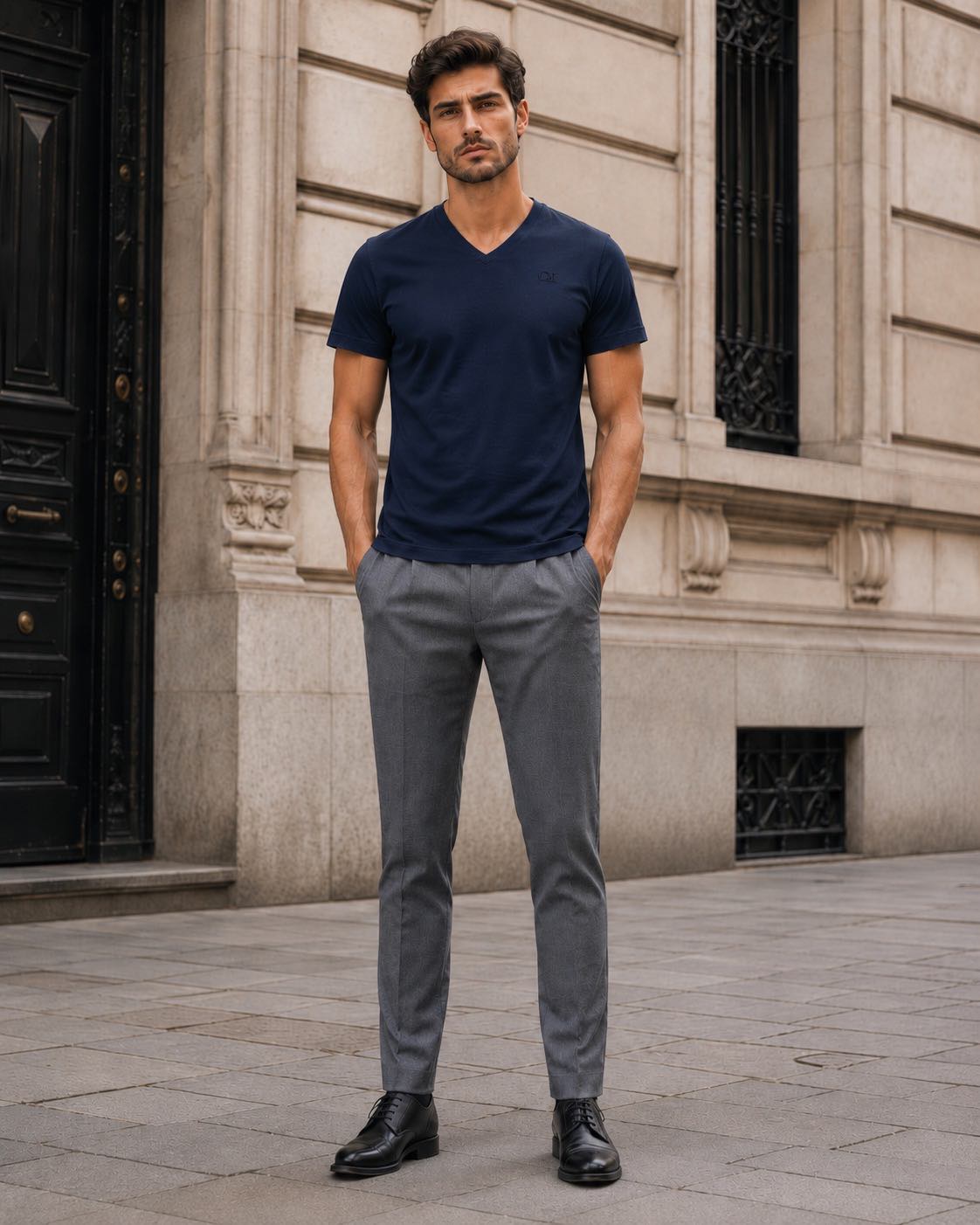Camiseta Naviglio V Azul Marino