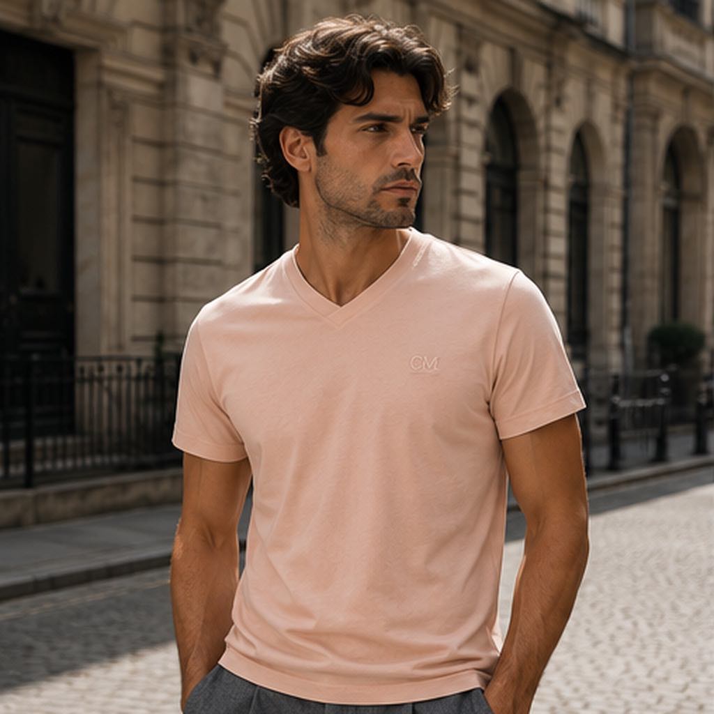 Camiseta Brera V Rosa