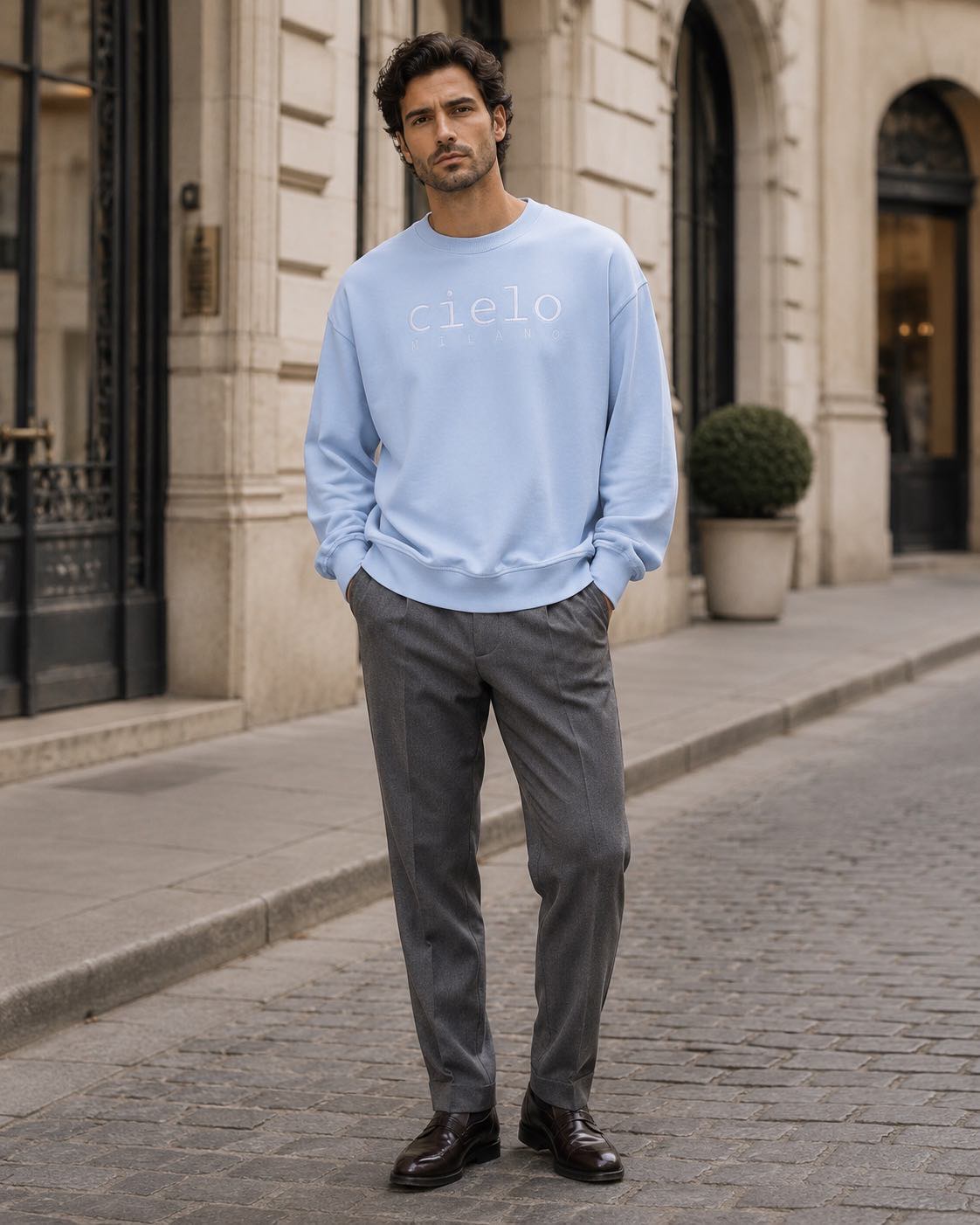 Sweatshirt Sempione Celeste