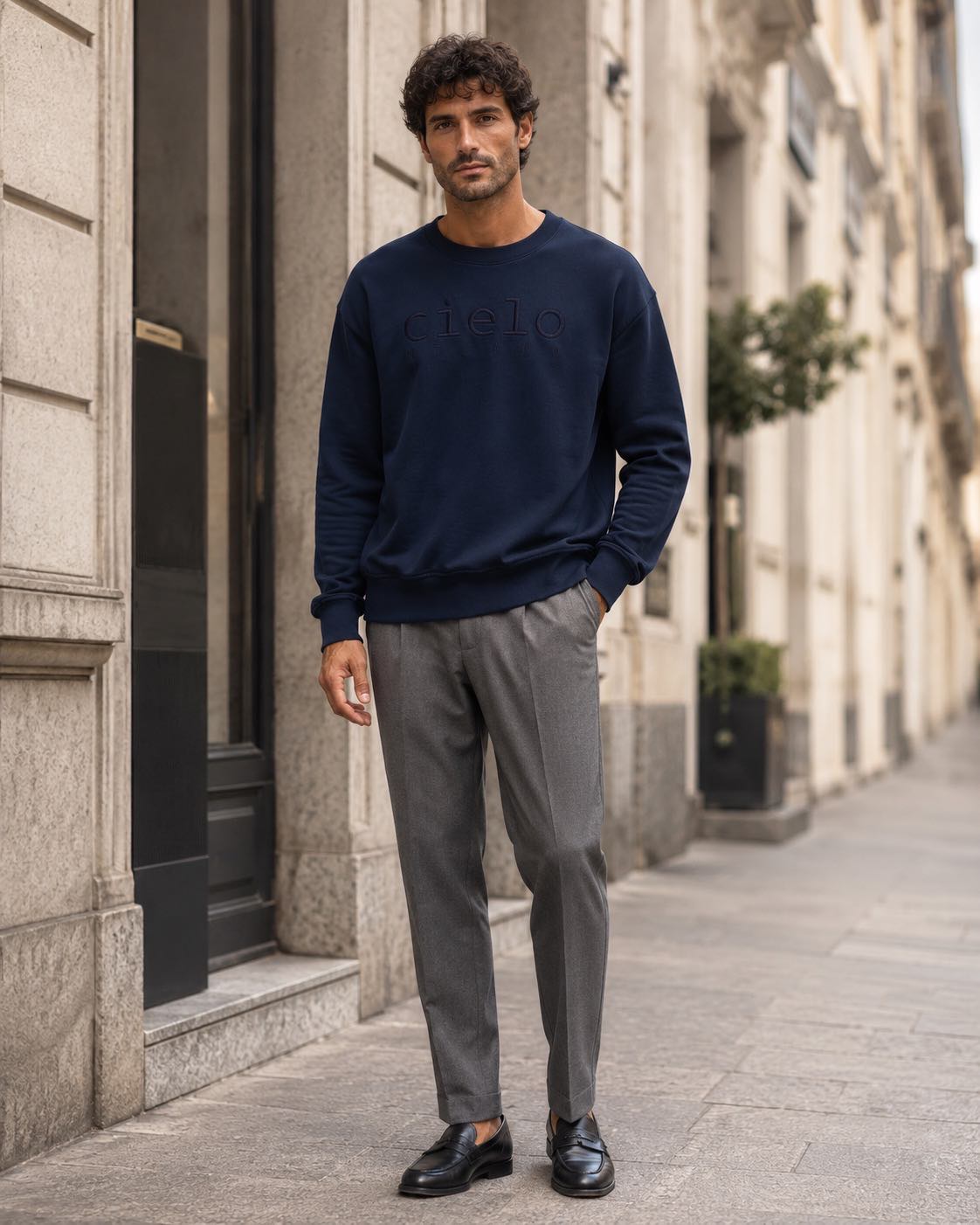 Sweatshirt Naviglio Azul Marino