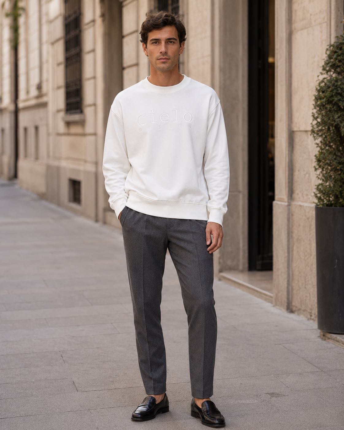 Sweatshirt Duomo Blanco