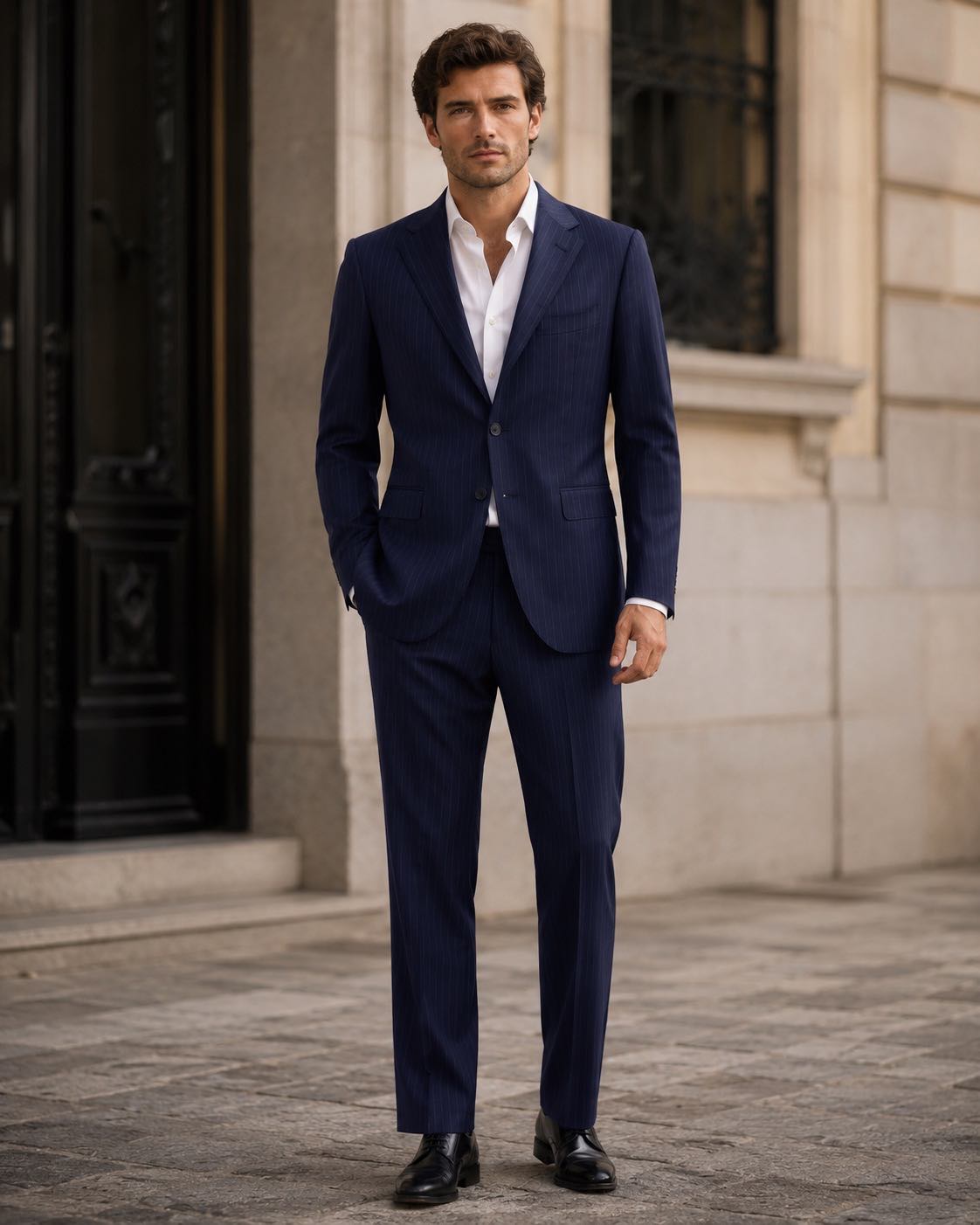 Traje Naviglio Azul Raya Diplomática