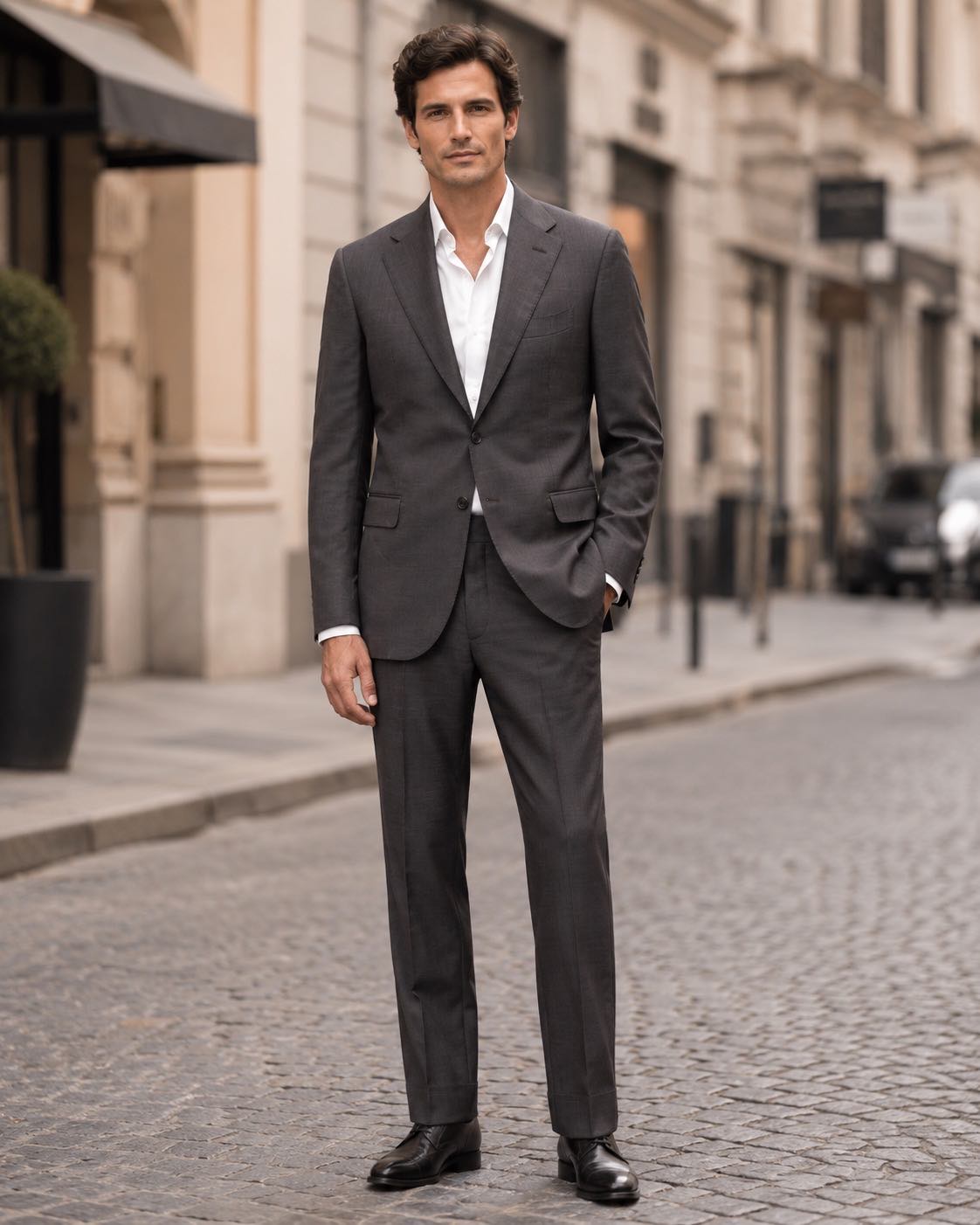 Traje Duomo Gris Carbón