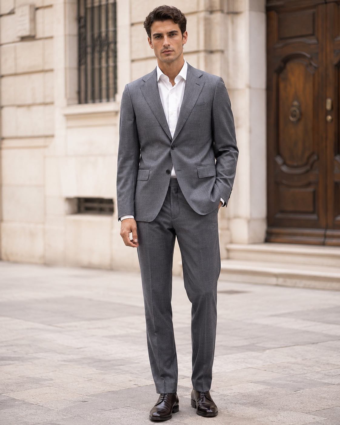 Traje Brera Gris Medio