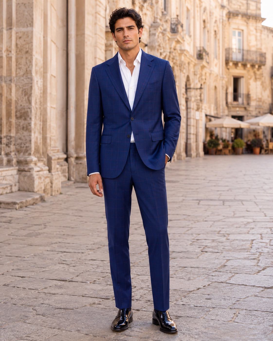 Traje Sempione Azul Cuadro