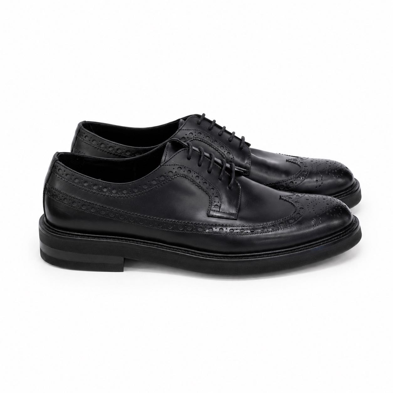 Brogue Naviglio Negro Full Wingtip