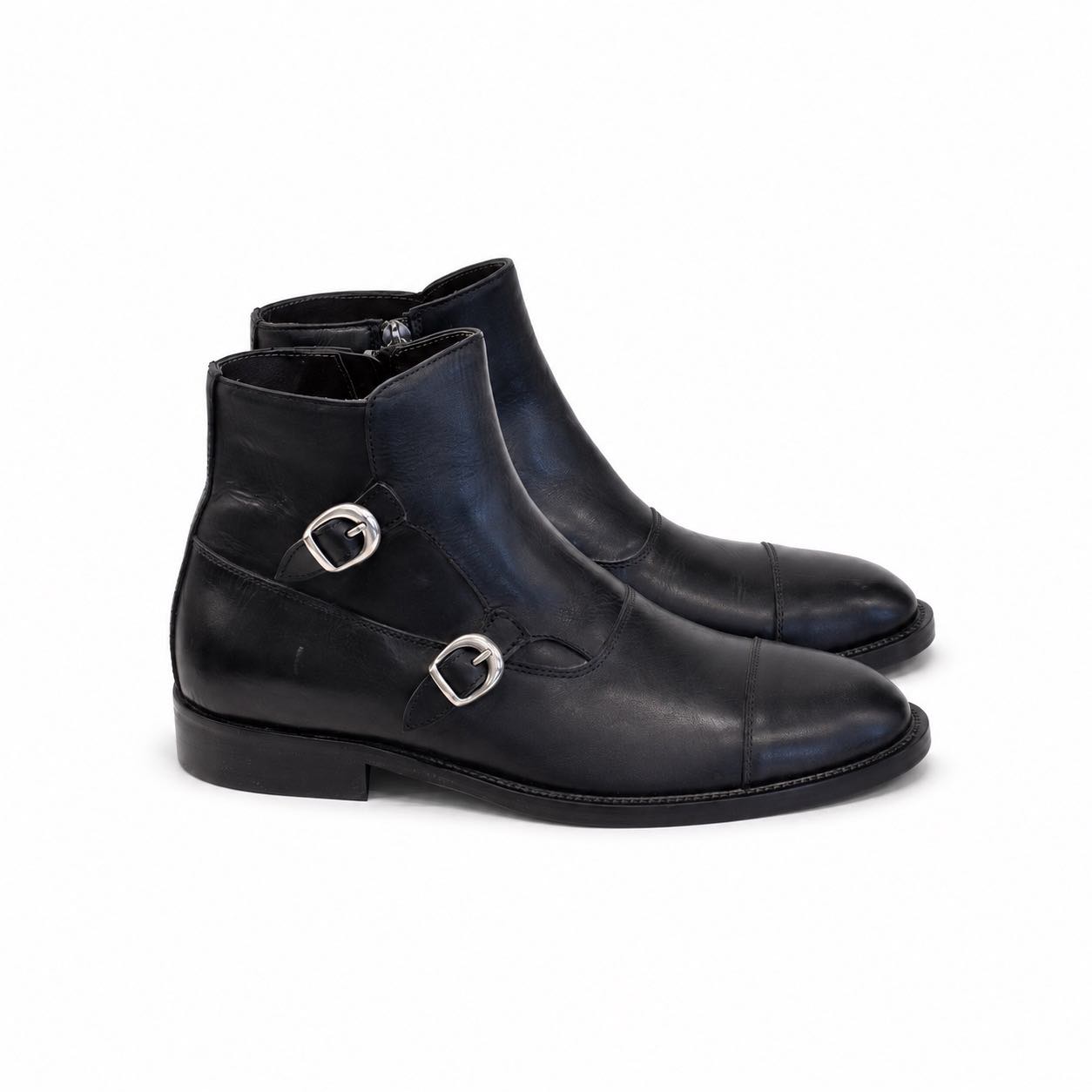 Botin Duomo Doble Hebilla Negro